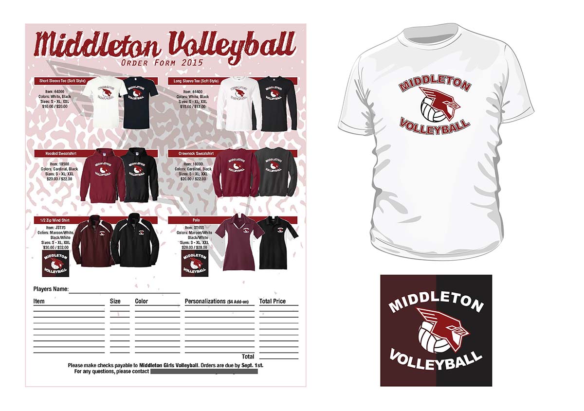 Middleton volleyball ordering form